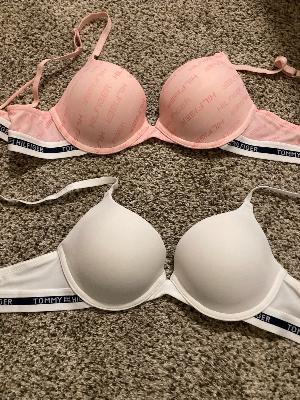 Tommy Hilfiger Pink & White Padded push up  Bras